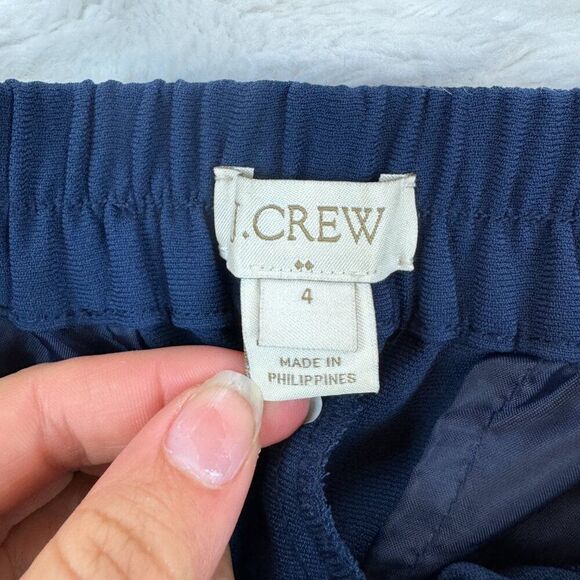 J.Crew Turner High Rise Pull-On Navy Blue Jogger Slacks Pants - Picture 7 of 9